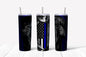 Thin Blue Line Superhero Stainless Steel Tumbler