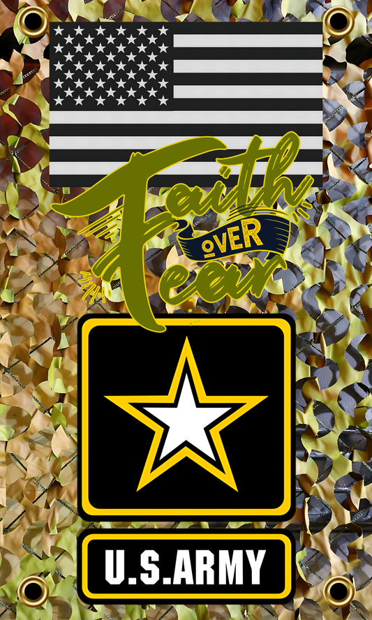 Faith Over Fear Army 3x5 Banner