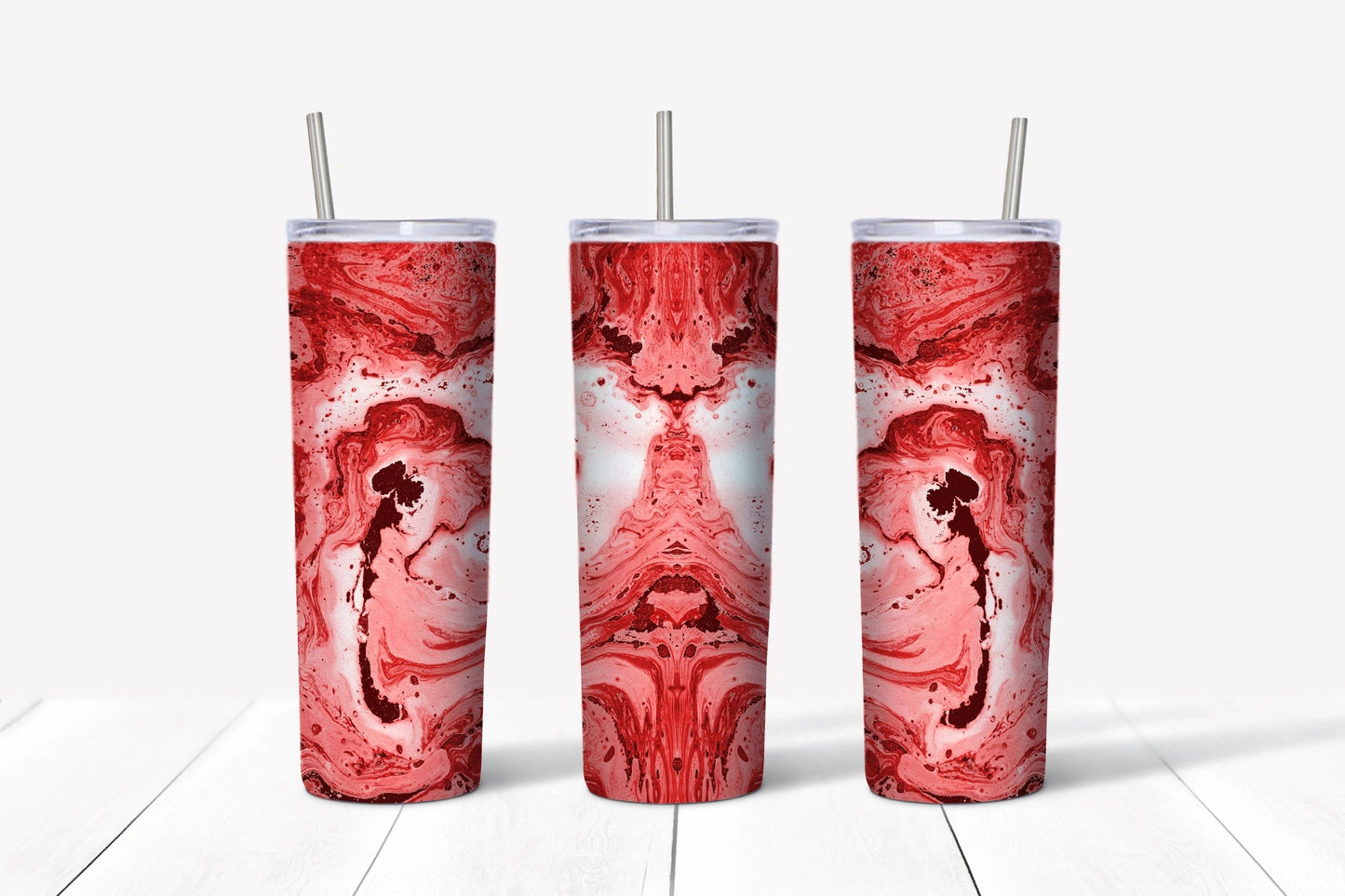 Red Marble Tumbler 20 oz