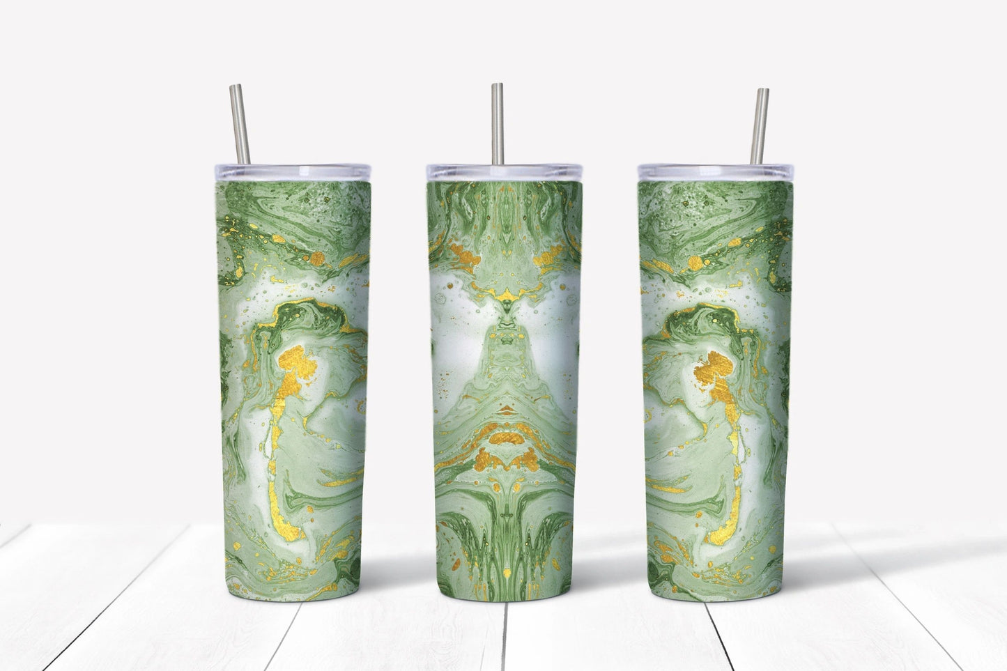 Green and Gold Tumbler 20 oz