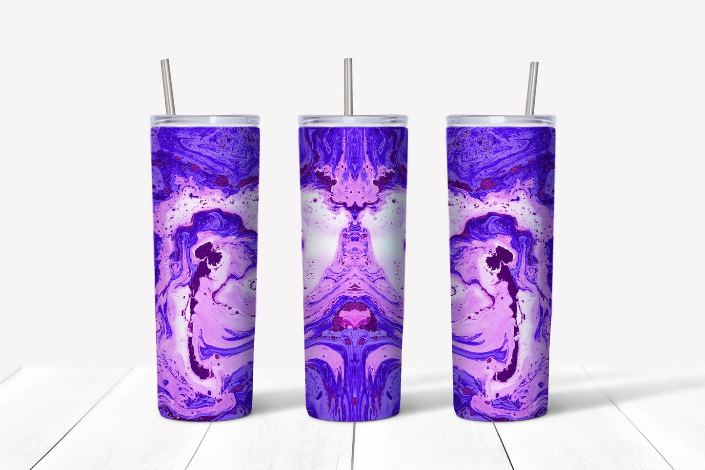 Purple Marble Tumbler 20 oz